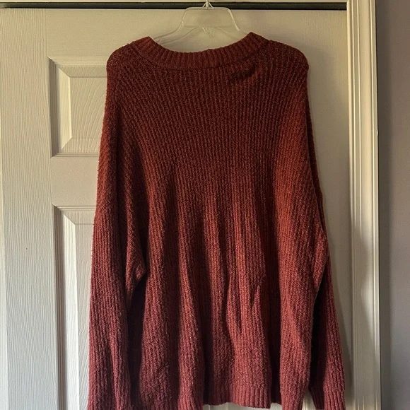 American Eagle Outfitters Women's Burnt Orange Crewneck Sweater - Picture 4 of 4